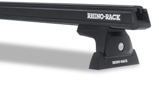 Rhino Rack Heavy Duty RLT600 Ditch Mount Black 2 Bar Roof Rack-JA8630
