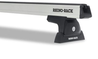 Rhino Rack Heavy Duty RLT600 Ditch Mount Silver 3 Bar Roof Rack-JA9954